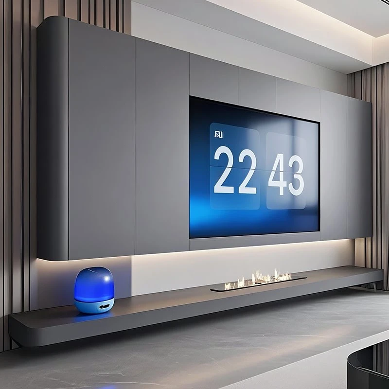 Floating TV Wall Unit Dark Grey