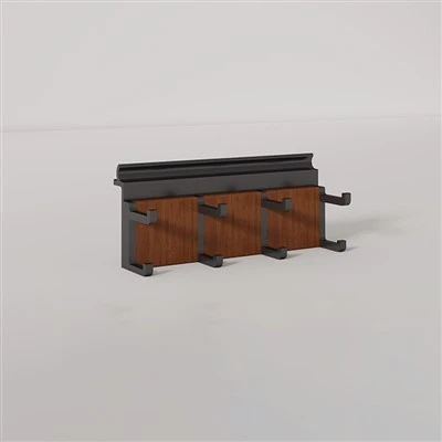 Wide 4-hook Wall Rail Organizer